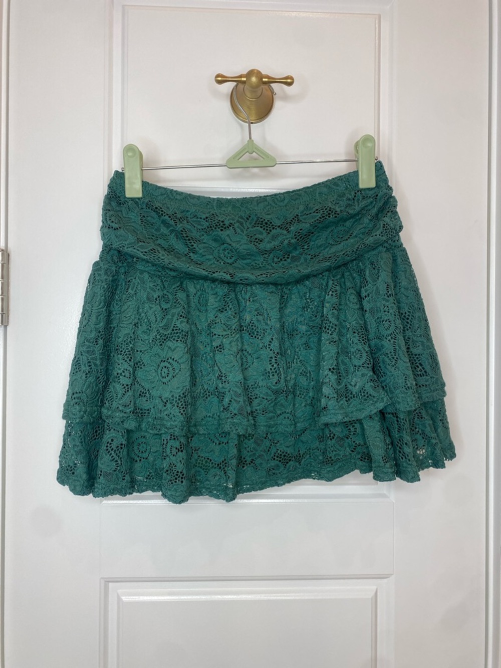 Lace Tiered Mini Skirt